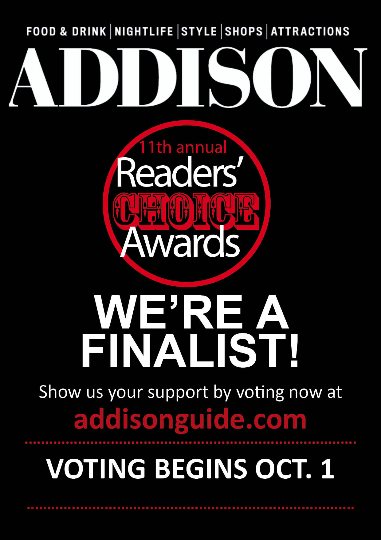 Award Badge - Addison Reader's Choice Award