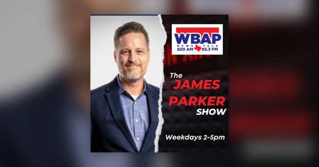 James Parker Show promotional graphic with host portrait