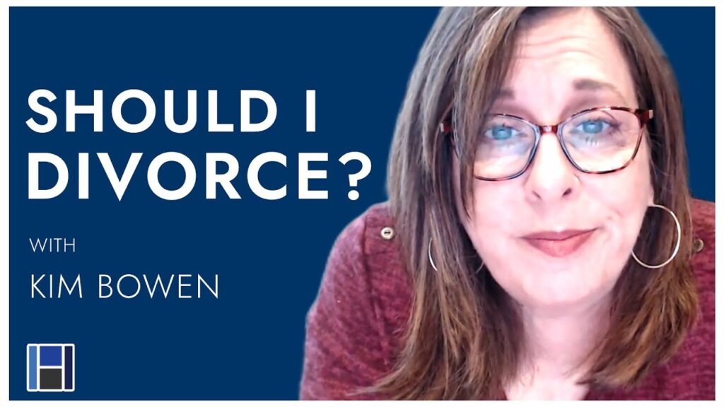 Woman with glasses beside 'Should I Divorce?' text