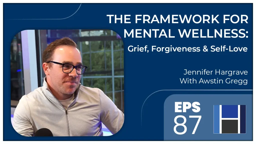Podcast cover featuring mental wellness episode with guest
