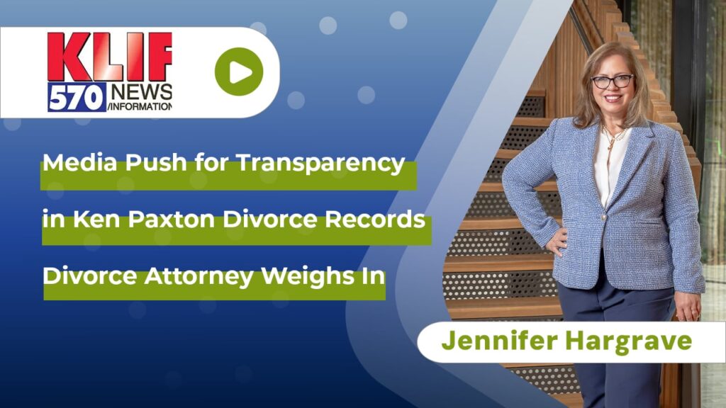 News graphic featuring attorney Jennifer Hargrave on stairs