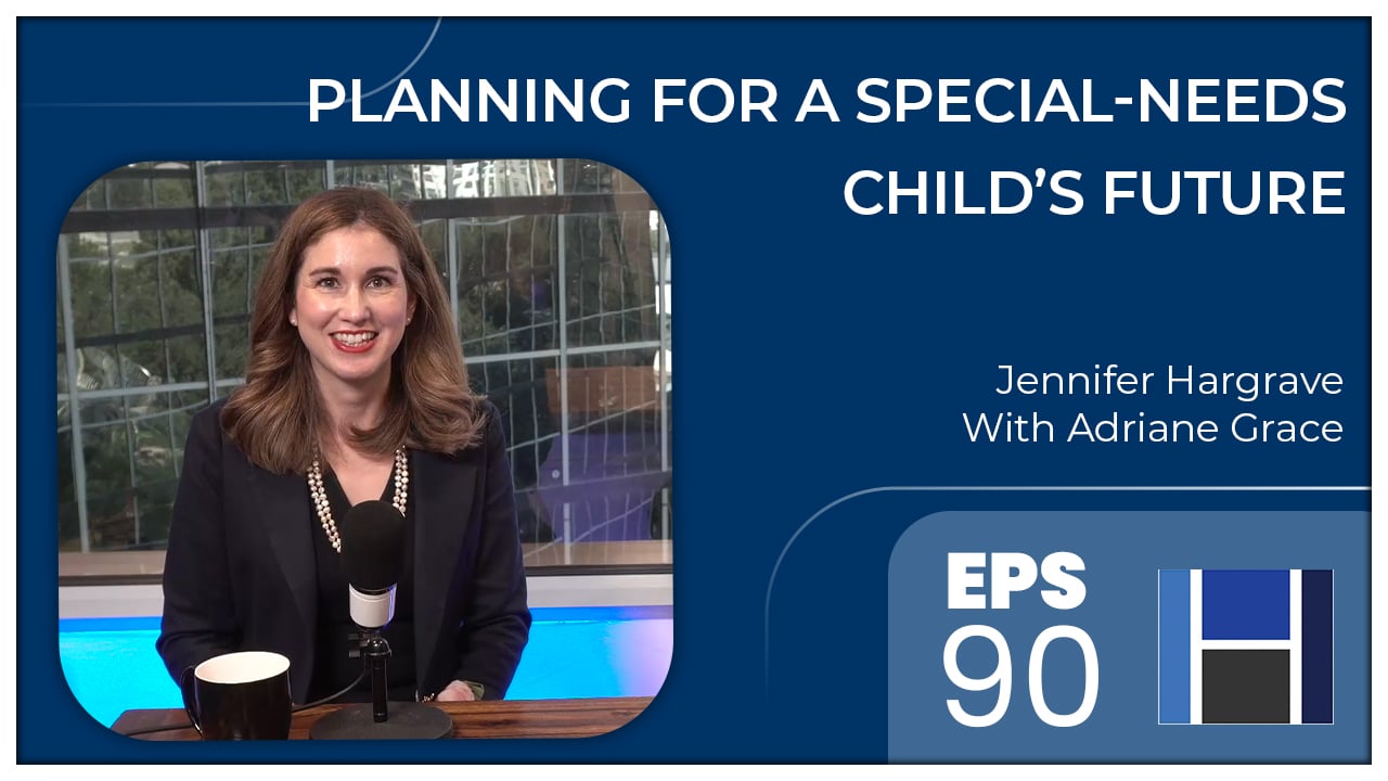 Podcast cover about planning for special-needs child’s future