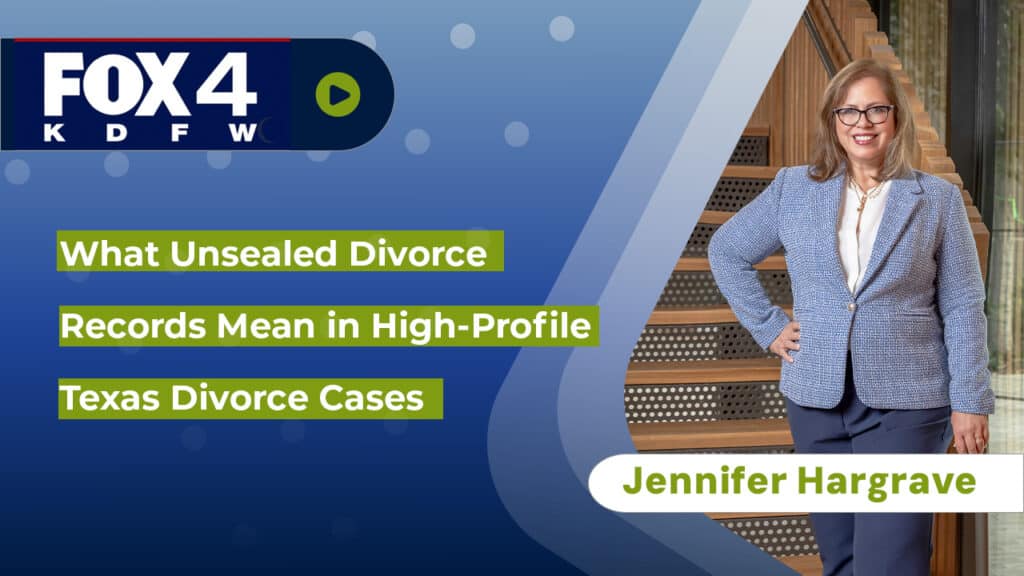 FOX 4 graphic about unsealed Texas divorce records