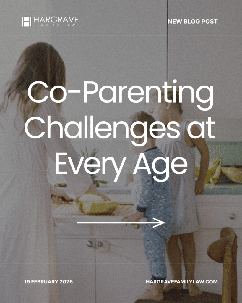 Parent with children in kitchen, co-parenting blog post