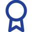 Blue user profile icon silhouette