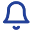 Blue notification bell icon