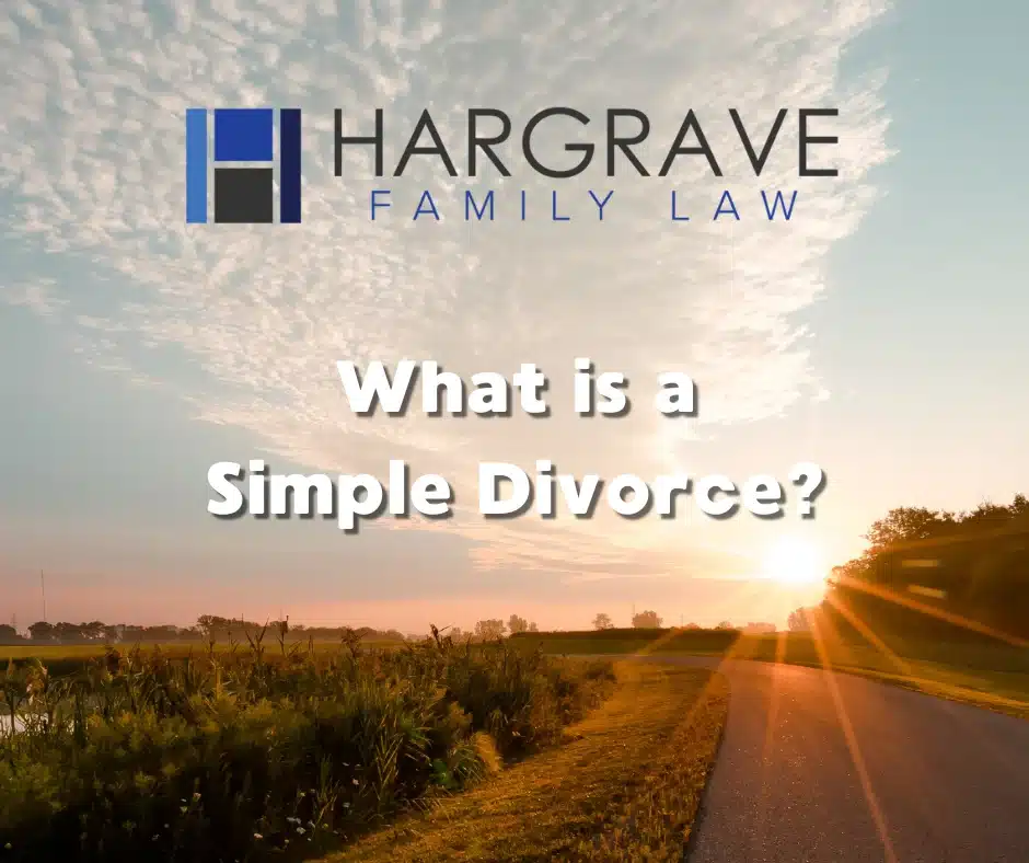 Hargrave Family Law simple divorce sunset road graphic
