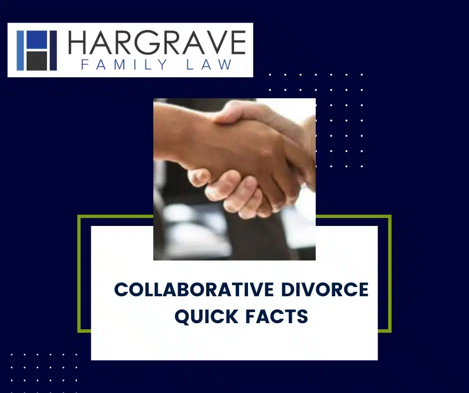Handshake above collaborative divorce quick facts title