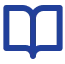 Blue open book icon