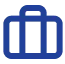 Blue rounded square logo with three vertical bars