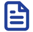 Blue document file icon with folded corner