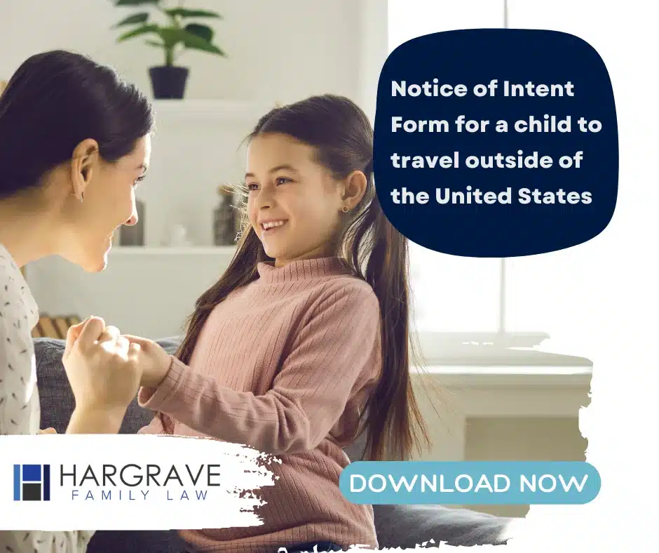 Mother and daughter with child travel notice text