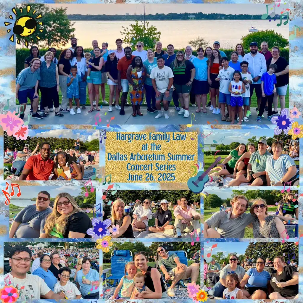 Group photo collage at outdoor summer concert
