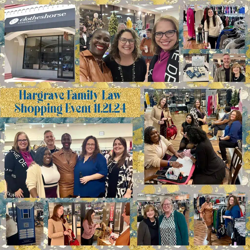 Hargrave Family Law shopping event photo collage