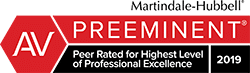 AV Preeminent 2019 professional excellence badge