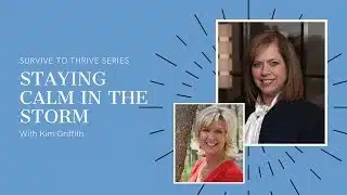 Promotional graphic for Staying Calm in the Storm webinar